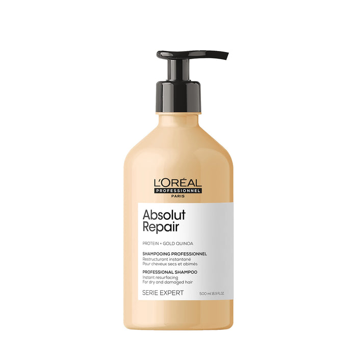 L'Oreal Professionnel Absolut Repair Shampoo | Protein Hair Treatment | Repairs Damage & Provides Shine | With Quinoa & Proteins | For Dry, Damaged Hair | 16.9 Fl. Oz.