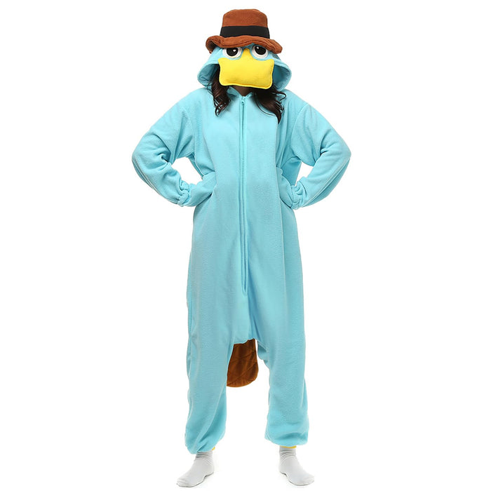 NAITOKE Adult Animal Onesie Halloween Costume Cosplay One-Piece Pajamas Women Man Teens Sky Blue