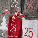 S-DEAL Gray Christmas Advent Calendar 2023 Countdown to Christmas Cloth Wall Hanging with 25 Pockets for Xmas Holiday Decorations 14x31 Inch