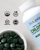 BioOptimal Organic Chlorella Tablets - Organic, Non-GMO, No Additives or Fillers - 500mg Premium Quality Dietary Supplement with Vitamins, Minerals, & Antioxidants (120 Tablets)