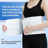 CANMIUS Abdominal Binder Post Surgery Tummy Tuck Belt For Women & Men, Postpartum Belly Band Compression Stomach Wrap, Skin Friendly, Breathable - (45" - 60") 3 Panel - 9" High