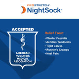 ProStretch NightSock for Plantar Fasciitis and Achilles Tendonitis, Alternative to Night Splint, Includes Exclusive Toe Support for Comfort, OSFM