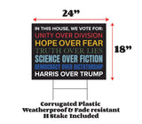 In This House | Vote for Harris | Kamala Harris 2024 | Anti-Trump Sign | Vote Blue | 24"x 18" Yard Sign