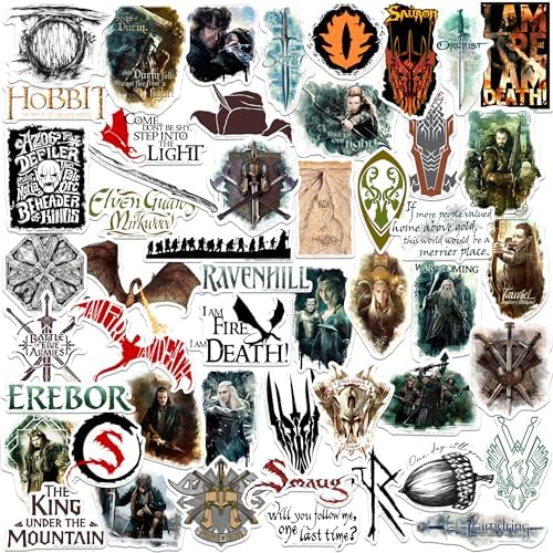 The Hobbit - Battle of The Five Armies 50ct Vinyl Large Deluxe Stickers Variety Pack - Laptop, Water Bottle, Scrapbooking, Tablet, Skateboard, Indoor/Outdoor