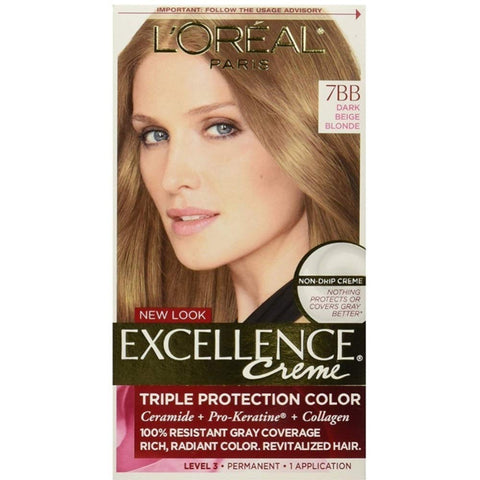 Exc H/C Bge Blnd #7bb R Size 1ct L'Oreal Excellence Creme Hair Color Dark Beige Blonde #7bb