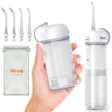 Bitvae Water Flosser for Teeth, Portable Mini Water Flosser, Cordless Water Teeth Cleaner Picks with Telescopic Water Tank, Type-C Rechargeable Oral Irrigator for Travel & Home (Frost White)