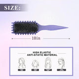 Curl Defining Brush, Curly Hair Brush Curl Brush for Curly Hair, Curl with Prongs Define Styling Brush, Shaping and Defining Curls For Women Men Less Pulling and Curl Separation (Purple)