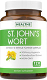 St. John's Wort - 120 Capsules (Non-GMO) Effective St Johns Wort Capsules - Powerful 900mcg Hypericin - Standardized Extract & Whole Herb Supplement - No Oil, Pills, Tea, Tincture - 500mg Per Capsule