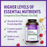 New Chapter Women's Multivitamin Advanced Formula for Stress, Bone, Immune, Beauty & Energy Support, Higher Levels of Whole-Food Fermented Essential Nutrients for Women + Iron + Vitamin D3, 120 Count