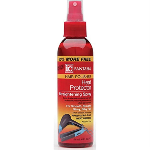 Fantasia Hair Polisher Heat Protector Straightening Spray, 6 oz (Pack of 2)