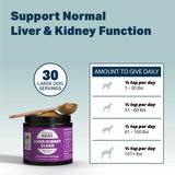 Four Leaf Rover - Liver/Kidney Supplements for Dogs | Enhance & Support Liver/Kidney Functions | Dog Kidney Support |Proprietary Blend of Organic Mushroom – 60-Day Medium Dog Supply