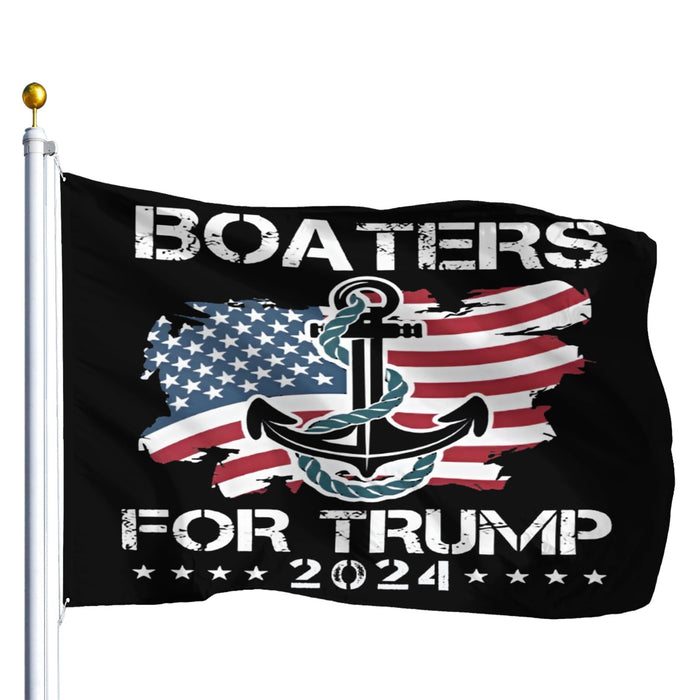 Generic Trump Garden Flags Boaters For Trump Outdoor Flag & America House Flags & Gay Garden Flag & Jesus House Flags & Boaters For Trump 2024, white