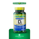 Spring Valley, Vitamin D3 Softgels, Vitamin D3 5000 IU, 100 Count + 7 Day Pill Organizer Included (Pack of 1)