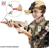 Liberty Imports Kids Army Soldier Military Combat Marines Desert Camo Halloween Costume, Deluxe Dress Up Cosplay Role Play Set with Helmet, Toy Guns, Accessories (11 Pcs)