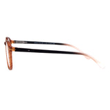 SA106 Retro Round Thin Horn Rim Plastic Reading Glasses Brown +1.5