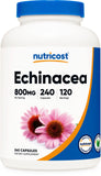 Nutricost Echinacea 800mg, 240 Capsules - Vegetarian Caps, Non GMO, Gluten Free, 120 Servings