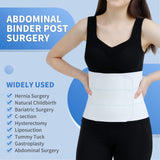 CANMIUS Abdominal Binder Post Surgery Tummy Tuck Belt For Women & Men, Postpartum Belly Band Compression Stomach Wrap, Skin Friendly, Breathable - (45" - 60") 3 Panel - 9" High