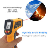 Ketotek Digital Infrared Thermometer Temperature Gun -58°F-1112 °F(-50°C - 600°C) Handheld Non Contact IR Laser Thermometer KT600Y for Cooking Meat Refrigerator Pool Pizza Oven BBQ Food