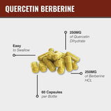 MAAC10 Quercetin Berberine 500mg (250mg/250mg Each Per Capsule 60-Day Serving)
