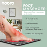 nooro Portable Foot Massager - Soothing Comfort & Revitalization for Tired Feet, 15 Minute Massage with 6 Settings, Pulse Sensation with Deep Tissue Results
