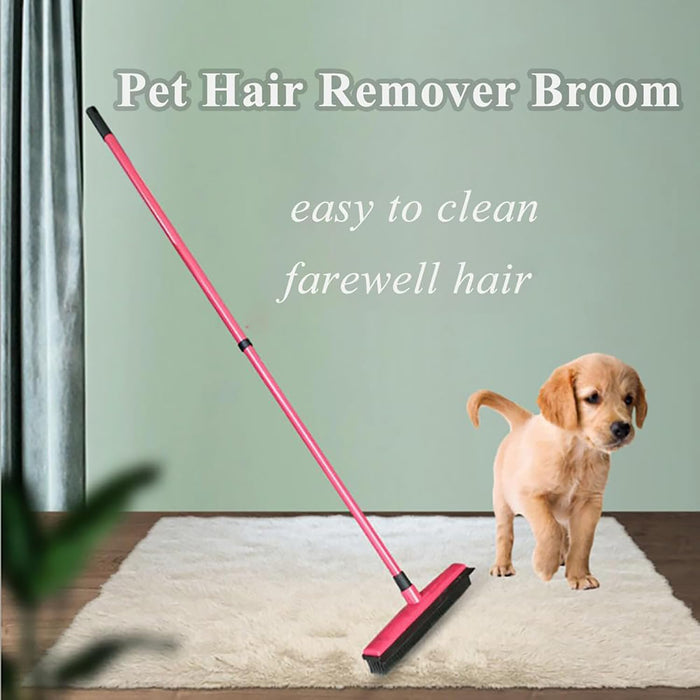 Indigo Petco Hair Remover Broom, Fur Remover Broom with Squeegee, Indi