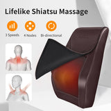 Back Massager Neck Massager with Heat, Shiatsu Massage Pillow for Pain Relief, Massagers for Neck and Back, Shoulder, Leg, Christmas Gifts for Men Women Mom Dad, Stress Relax at Home Office and Car