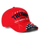 Trump 2024 Hat,3D Embroidered Trump Hat Keep America Great Donald Trump Slogan Hat Adjustable Baseball Cap (Red 2024)