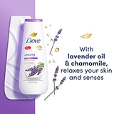 Dove Body Wash Relaxing Lavender Oil & Chamomile 4 Count for Renewed, Healthy-Looking Skin Gentle Skin Cleanser with 24hr Renewing MicroMoisture 20 oz