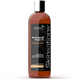 Skinsations - Massage Oil for Massage Therapy - Unscented 16oz | Edible Blend of Sweet Almond Oil, Fractionated Coconut Oil, Grape Seed and Jojoba | Fragrance-Free Body Oil Gifts for Him and Her