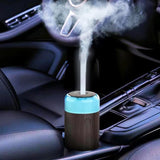 Unee Car Aroma Diffuser,100ml USB Plug-in Essential Oil Diffuser Humidifier Aromatherapy Diffusers (Dark Grey Wood Grain)