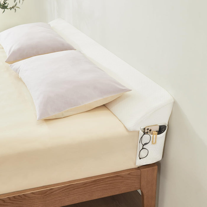 Voctriam Bed Wedge Gap Filler Queen (60"x 8"x 6") Wedge Pillow for Headboard Gap 0-8" Mattress Gap Filler Pillow Fill The Gap Between Mattress and Wall with 2 Side Large Pockets, Bed Pillow Stopper