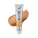 IT Cosmetics Your Skin But Better CC+ Cream, Tan Warm - Color Correcting Cream, Full-Coverage Foundation, Hydrating Serum & SPF 50+ Sunscreen - Natural Finish - 1.08 fl oz