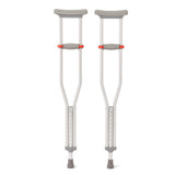 Medline Lightweight Aluminum Red Dot Guardian Crutches, For Patients 5’1”–5’-9”, Walking Aid For Adults & Seniors Comfortably Supports Up To 300lbs