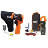 Klein Tools IR10 Infrared Thermometer, Digital Thermometer Gun & CL800 Digital Clamp Meter, Autoranging TRMS, AC/DC Volt/Current, LOZ, Continuity, Frequency, Capacitance, NCVT, Temp