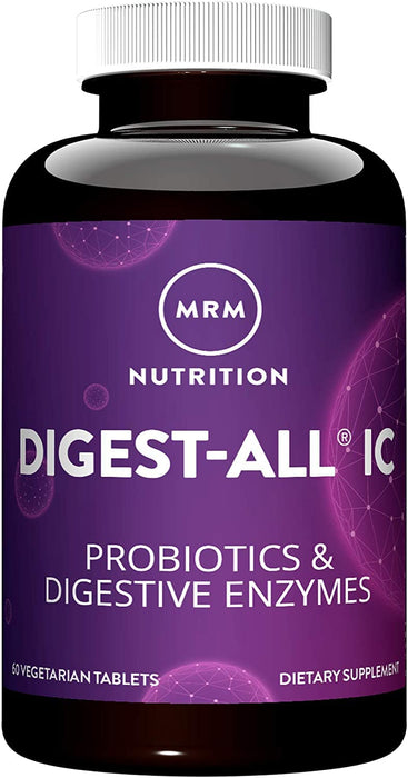 MRM Nutrition Digest-All ® IC Probiotics & Digestive Enzymes | Improved Digestion and Absorption | Healthy Digestion | May Help with Bloating and Gas | Gluten-Free | 30 Servings