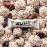 BUILT Protein Bars, White Chocolatey Cookies 'N Cream Puff, 12 bars, Protein Snacks, 17g of Protein, Collagen, Protein Bar with only 150 calories & 6g sugar, Gluten Free, Great Protein Snack