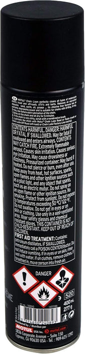 Motul C1 Chain Clean – Motorcycle Chain Cleaner for Dirt Bike, Street Bike, ATV, UTV & O-Ring/X-Ring Chains, Heavy Duty Degreaser Spray, Removes Grease & Grime Fast, 9.8 oz