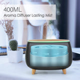 Diffuserlove Essential Oil Diffusers 400ML Aromatherapy Air Diffuser for Home Bedroom Office Room Aroma Diffuser with 7 Color Lights Intermittent Mist Mode