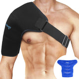 NEWGO Large Shoulder Ice Pack Rotator Cuff Cold Therapy Reusable Cold Pack Shoulder Ice Wrap for Shoulder Pain Relief, Recovery After Surgery, Swelling - Black