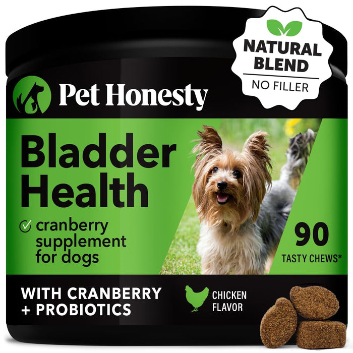 Pet Honesty Bladder Health Cranberry Supplement for Dogs – Kidney Support for Dogs, Dog UTI - Cranberry & D-Mannose to Help Support Dog Urinary Tract Health, Dog Urine & Dog Bladder Support (Chicken)