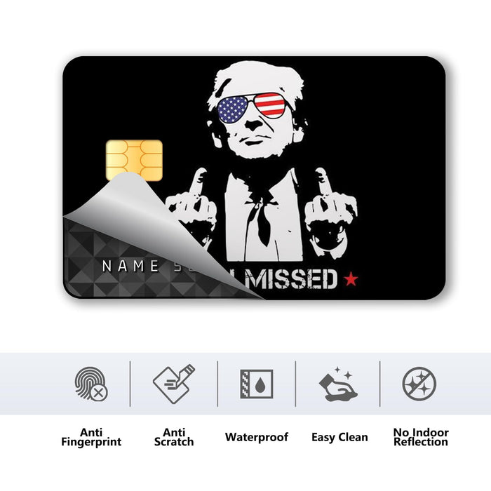 Donald Trump Credit Card Skin, 2024 Debit Card Skin 4PCs, Ultra-Thin Credit Card Sticker for Key Transportation Debit Credit Card Waterproof Anti-Wrinkling Debit Card Skin Cover