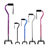 AOHHL Quad Walking Cane Foldable Adjustable Portable Stick Men & Women and Seniors - Lightweight & Sturdy with 4-Pronged Base for Extra Stability Balance,Self Standing Gifts for mom Dad (Purple5)