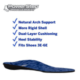 PowerStep Insoles, Pinnacle Wide, Wide Feet Arch Support Insole, Extra Wide Arch Support Orthotic For Women and Men, M4/W6