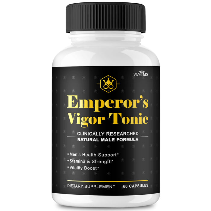 Emperor's Vigor Tonic Mens Health Supplement Male Endurance Pill Energy Supplement Natural Men Tonic For Stamina Vitamins Mens Fitness Supplements Mens Energy Vitamins Natural Diet Supplement (1 Pack)