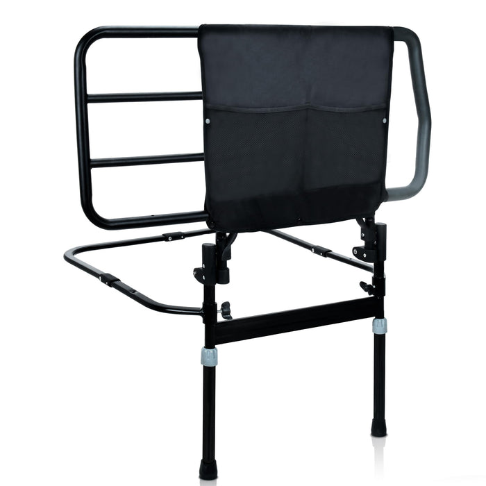 Sangohe Bed Rail for Elderly, Extra Large Heavy Duty Bed Rail for Senior, Bed Assist Grab Bar Handle with Storage Pocket, Safety Bed Rails for Elderly Adults Getting in & Out of Bed, 504F