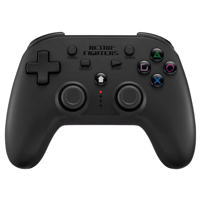 Retro Fighters Defender Next-Gen Wireless Controller Compatible with Nintendo Switch, PC, PS1, PS2, PS3, and PS4 in Black