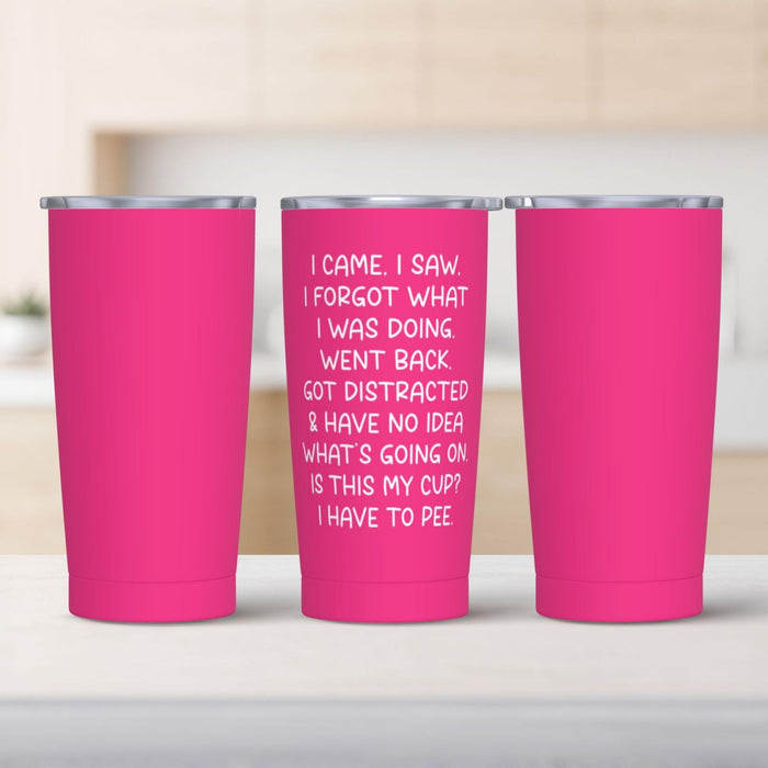 Adimidy Birthday Gifts For Women - I Came I Saw I Forgot What I Was Doing Tumblers For Elderly Senior Citizen 20 Oz Tumbler With Lid And Straw For Older Women Elderly Birthday Gifts For Old