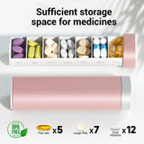 Weekly Pill Organizer 7 Day, Betife Daily Pill Box, Travel Pill Case, Cute Pill Holder to Hold Vitamins, Medicines, Supplements, Pills Organizer(Pink)