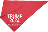 Trump 2024 Dog Bandana Reversible Triangle Bibs Pet Scarf