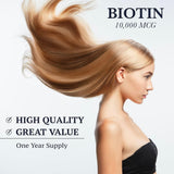 Puregen Labs Biotin 10,000 MCG Supports Healthy Hair, Skin & Nails - High Potency Beauty Support - Non-GMO, Gluten Free | 360 Vegetarian Tablets